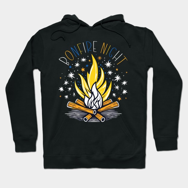 Bonfire night colourful sparkly firework fire Hoodie by Edgi